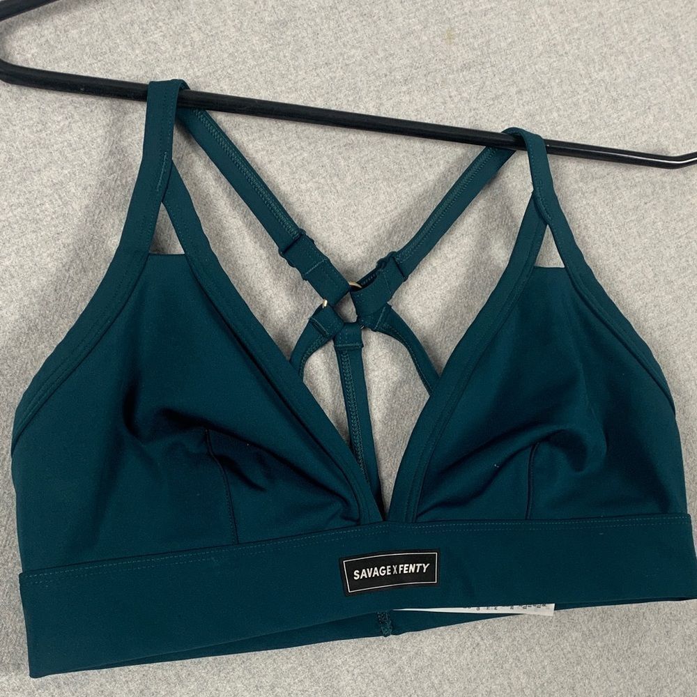 SAVAGE FENTY | LARGE Women SPORTS BRA BRALETTE | EMERALD GREEN PINE SPRUCE